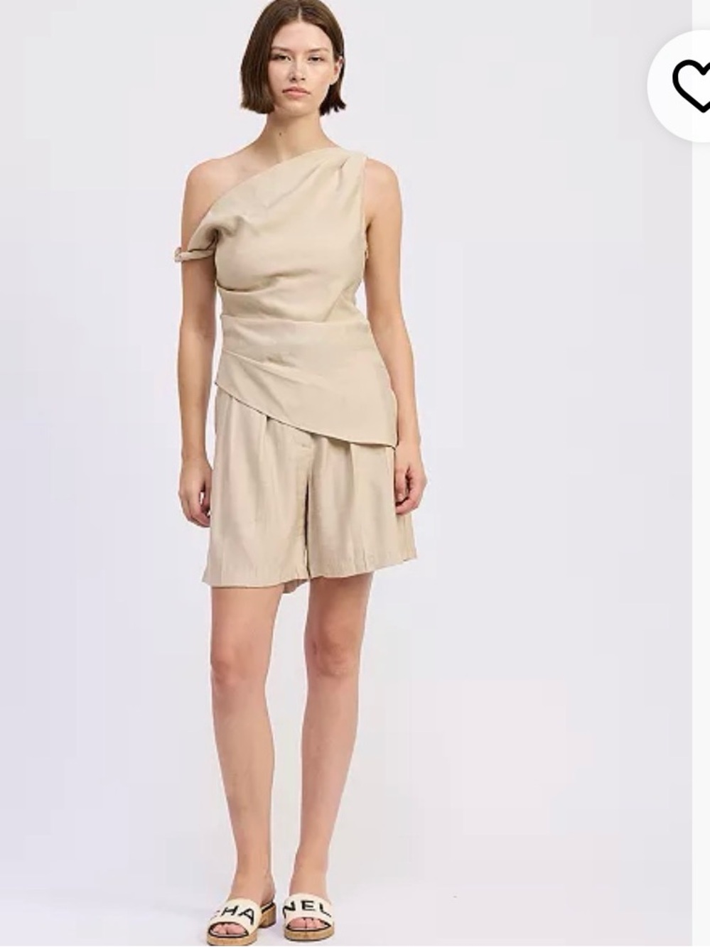 En Saison Selma one shoulder top with NWT shorts